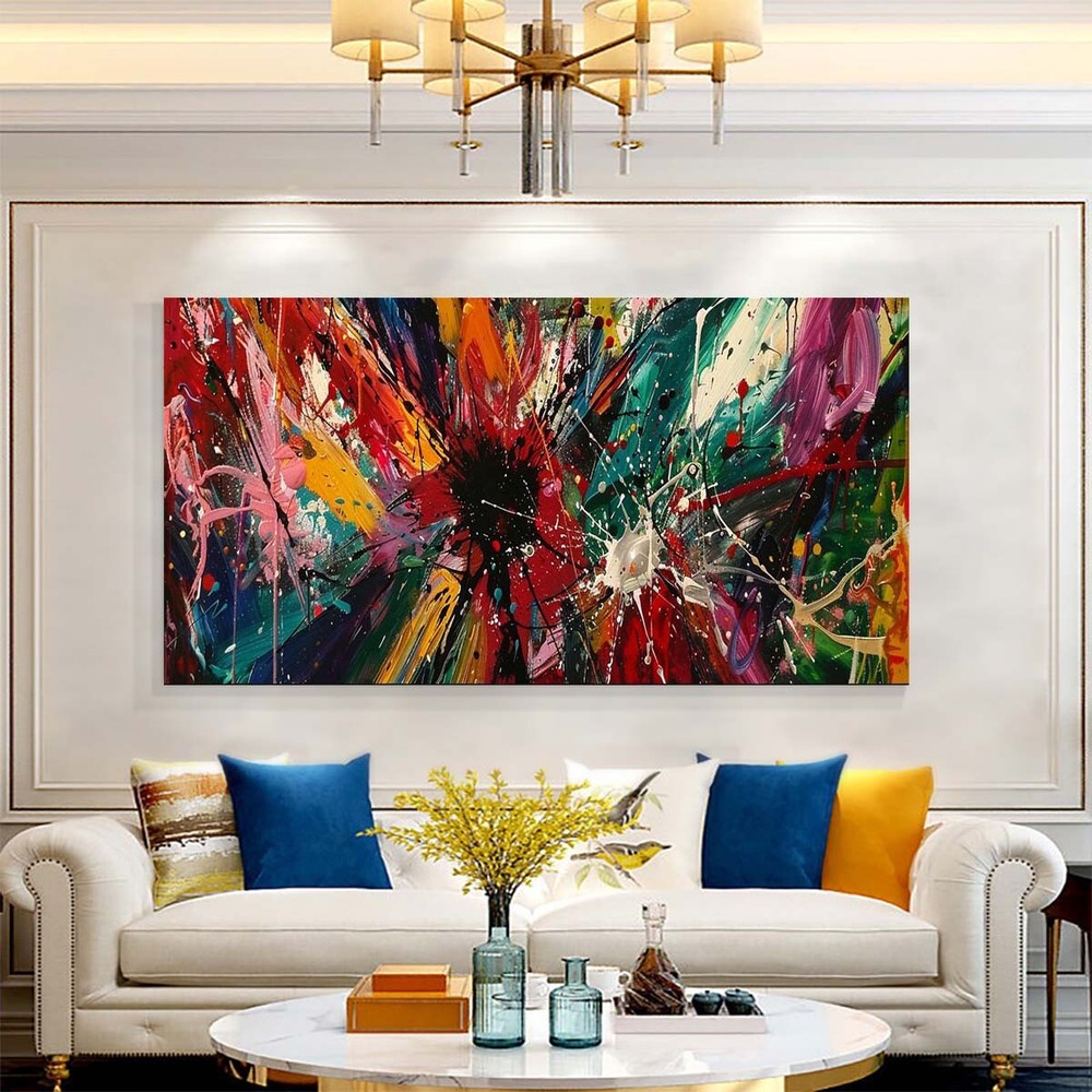 hand Colorful Graffiti Modern Artwork wall Decor for Living Room Bedroom Kitchen