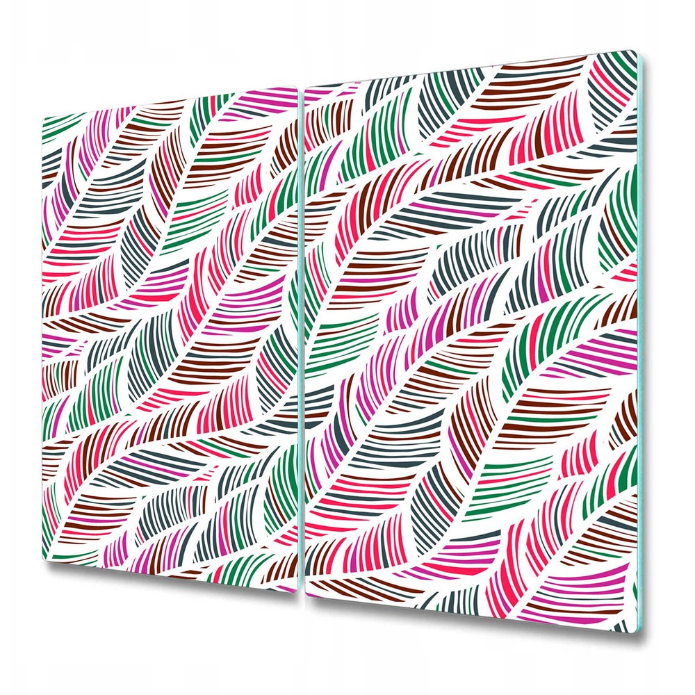 Glass Worktop protector Colourful waves Pastel Delicate Soft Modern 2x30x52