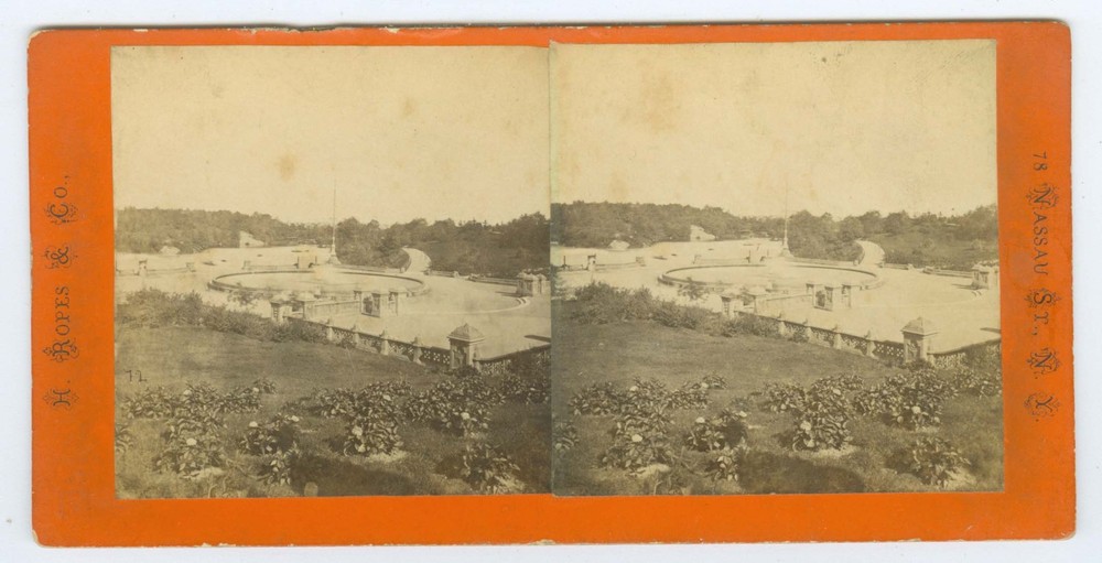 B2631~ NEW YORK - Central Park 1870s  Stereoview- By H. Ropes & Co