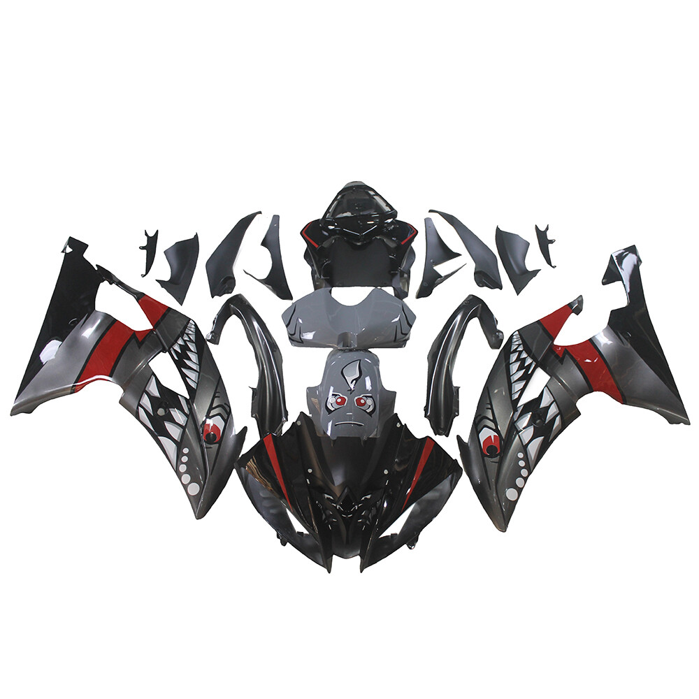 Gray Red Fairing Kit for Yamaha YZF R6 2008-2016 09 10 11 ABS Plastic Bodywork