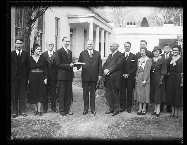 Photo:Washington DC Herbert Hoover White House Group Portrait 1931 1932