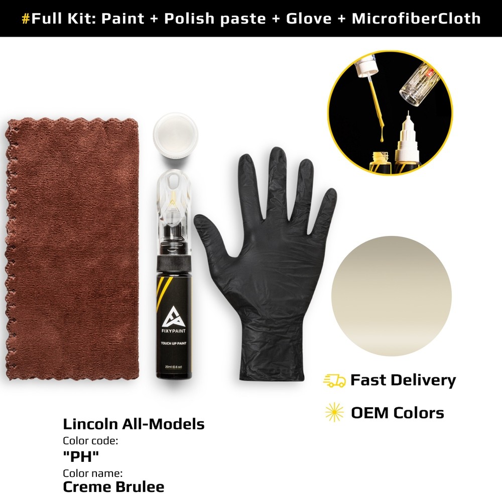 Touch up Paint for Lincoln Code: PH Creme Brulee Easy Apply Scratch Repair