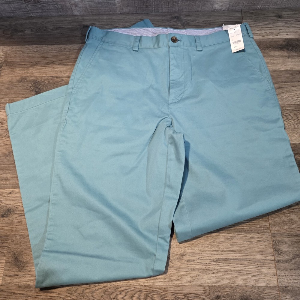 NWT Brooks Brothers Clark Fit Seersucker Seafoam Green Pants Slacks Size 36/34