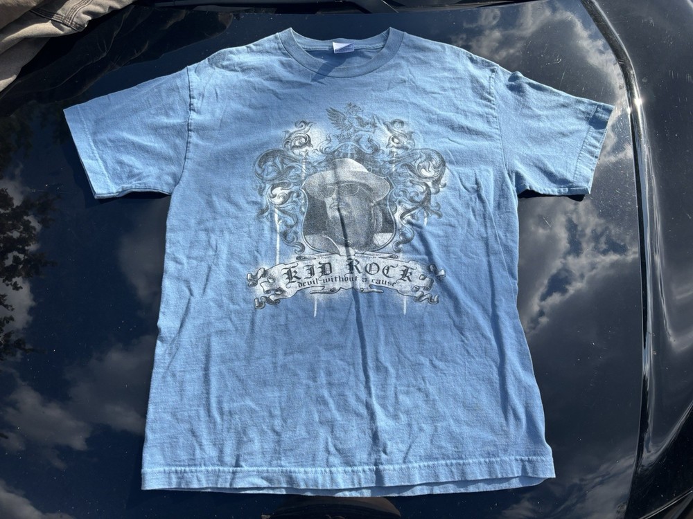 Vintage Kid Rock Shirt Mens Large Blue 2006 Devil Without A Cause Tour Concert