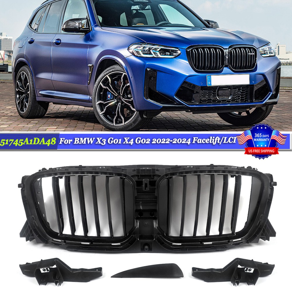 Front Radiator Grille Air Shutter Assembly w/Motor For BMW X3 G01 X4 G02 2022-ON
