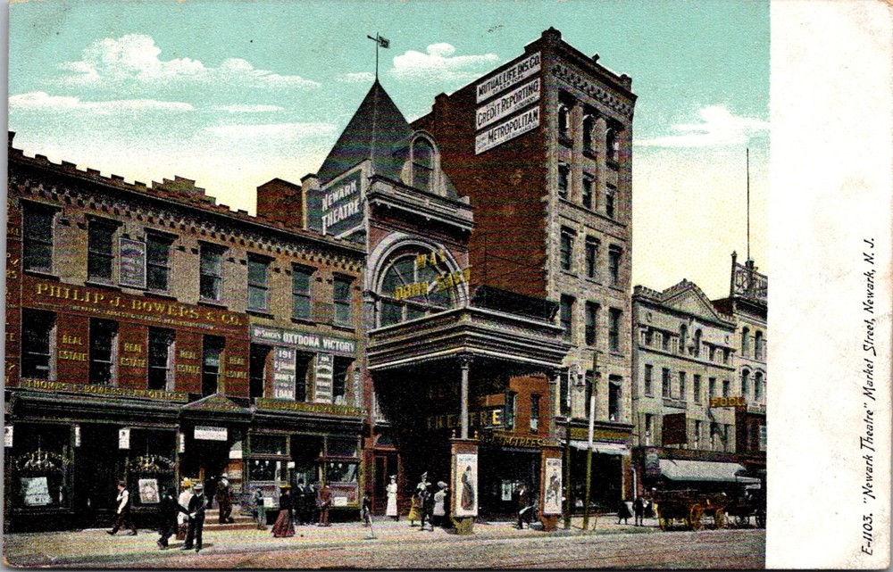 Newark Theatre on Market Street, Newark NJ Undivided Back Vintage Postcard C53