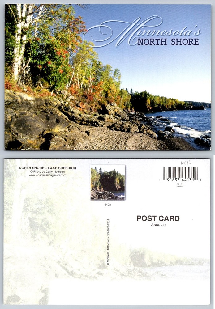 Minnesota's North Shore Lake Superior Autumn Colors Scenic Postcard
