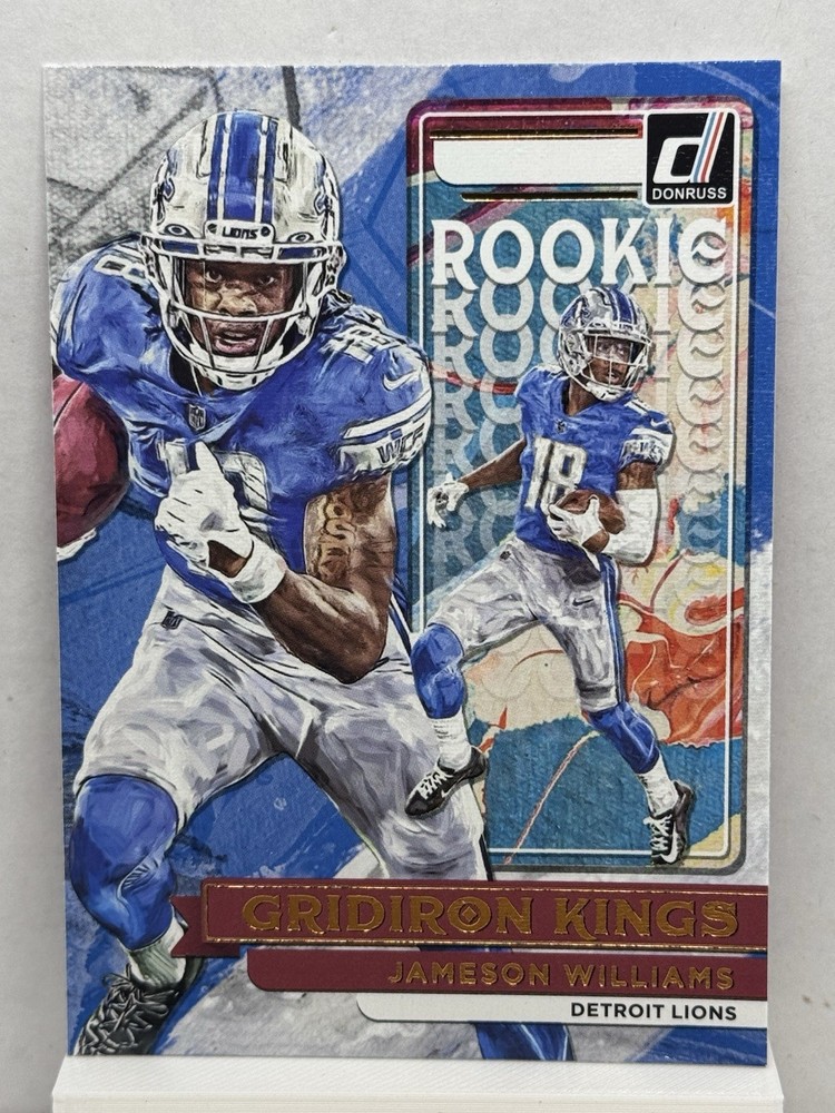2022 Panini Donruss Rookies Gridiron Kings #RGK-7 Jameson Williams RC Lions JP