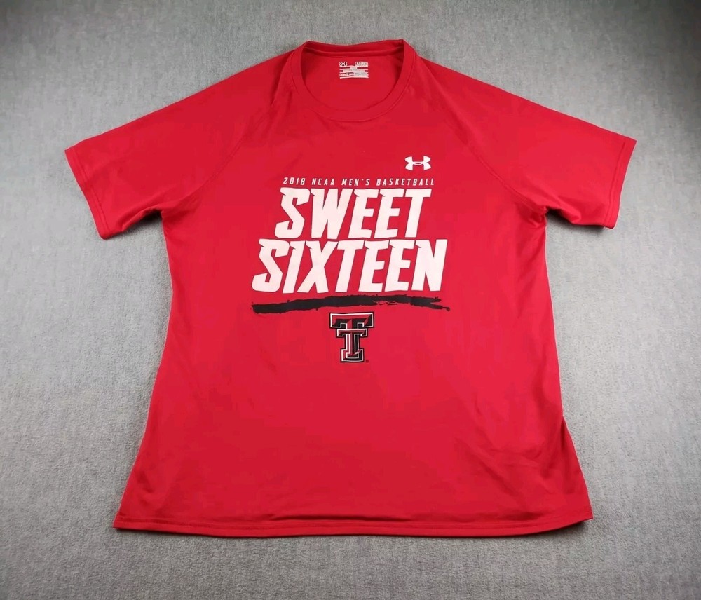 Texas Tech Red Raiders Under Armour Loose Fit Men's XL Red T-Shirt 2018 NCAA Sweet 16