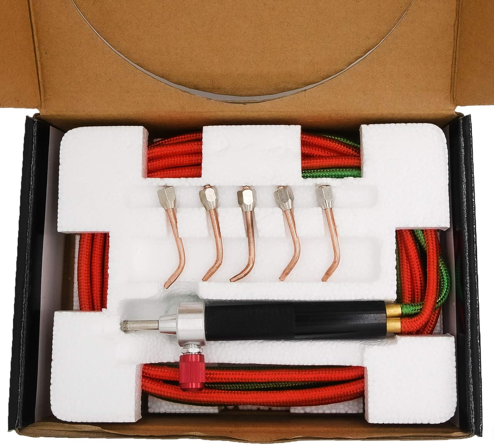 Mini Gas Soldering Torch for Jewelry Repair with 5 Welding Tips