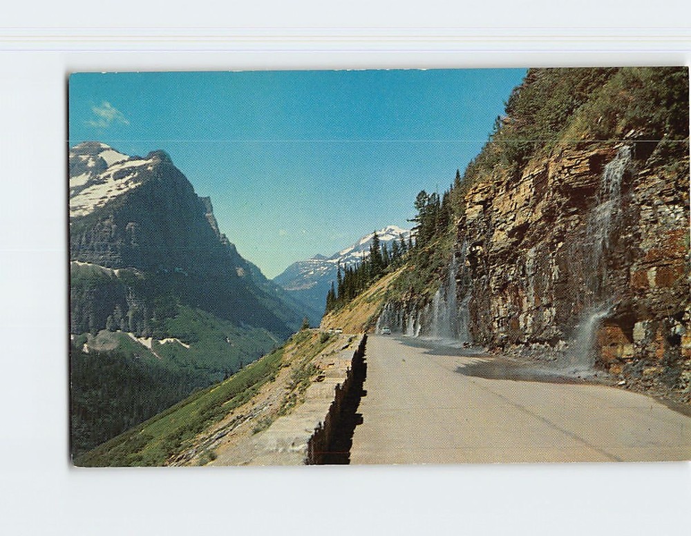 Postcard Weeping Wall Glacier National Park Montana USA