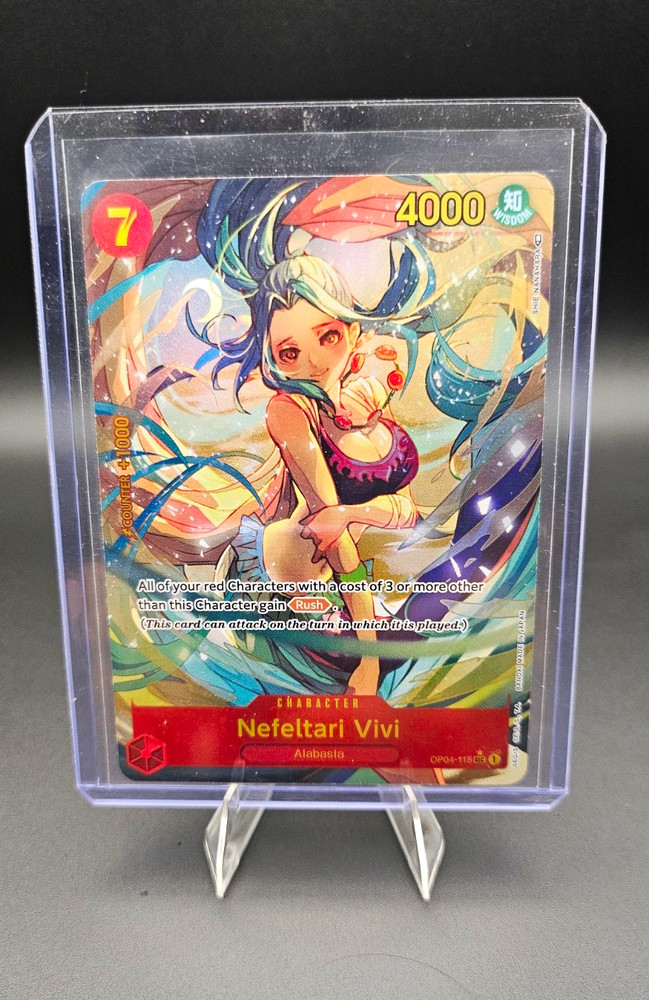 Namco One Piece CCG Nefeltari Vivi OP04-118 Secret Rare Alt Art Foil 4000