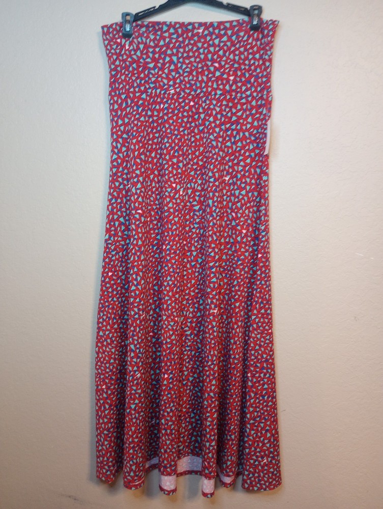 LuLaRoe Women's Maxi Skirt Small Geometric Print Multicolor