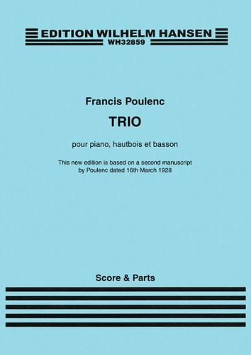 Trio for Piano, Oboe and Bassoon : Score and Parts, Paperback by Poulenc, Fra...
