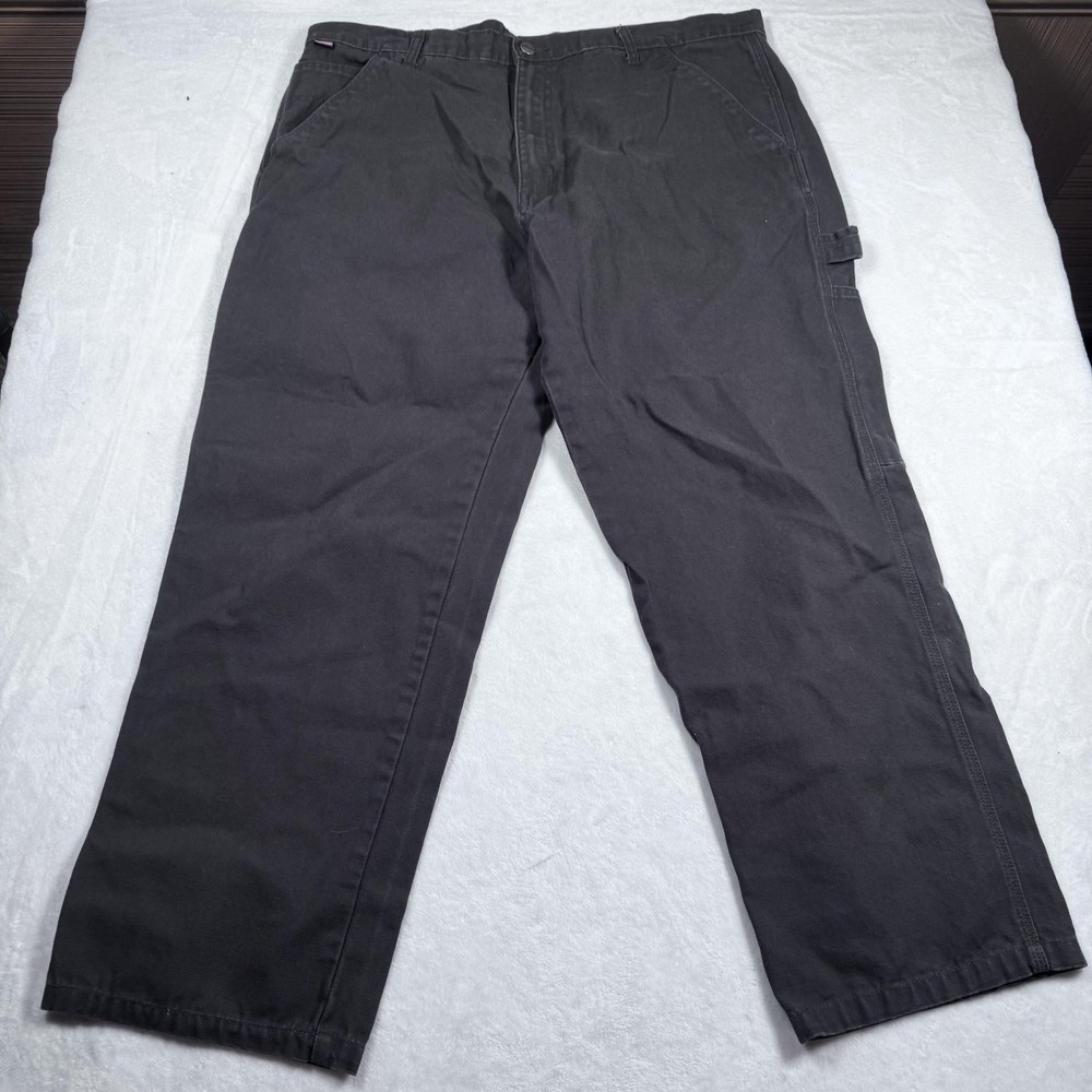 Craftsman Pants Mens 40x30 Brown Canvas Carpenter Workwear Utility Relaxed Fit