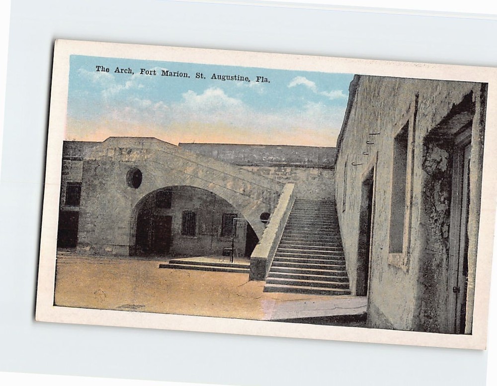Postcard The Arch Fort Marion St. Augustine Florida USA