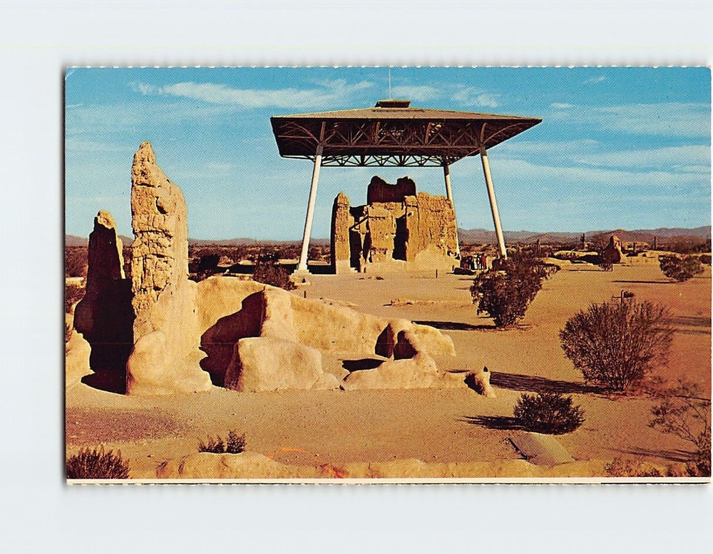 Postcard Casa Grande Ruins National Monument Coolidge Arizona USA