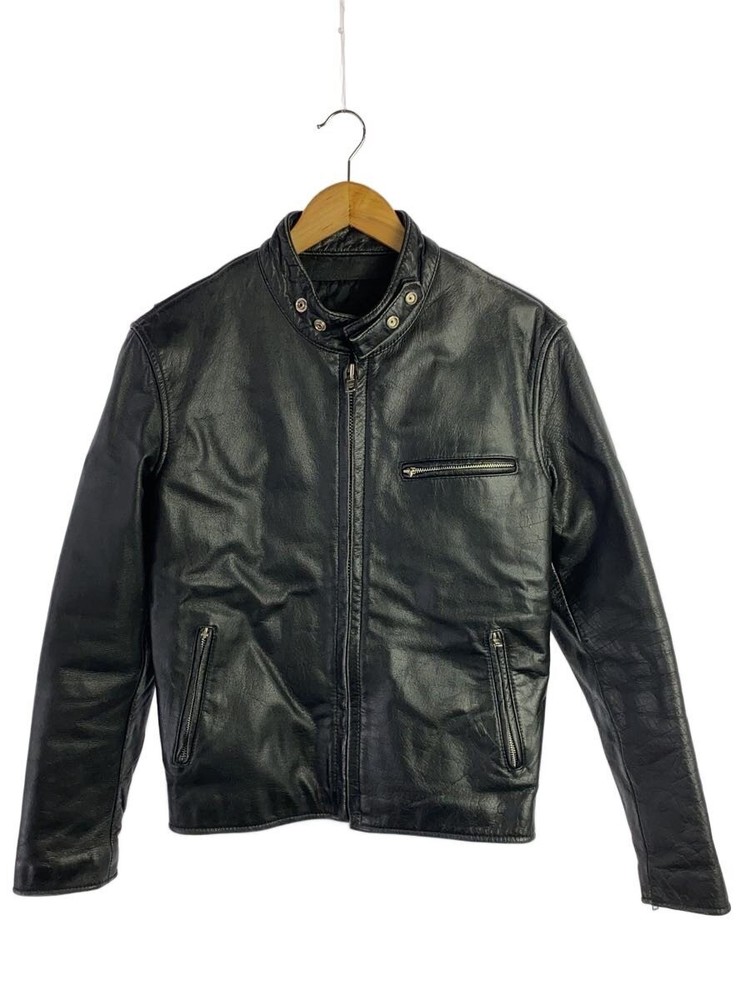 Horn Works Single Riders Jacket/L/Cowhide/Blk/Plain 3476
