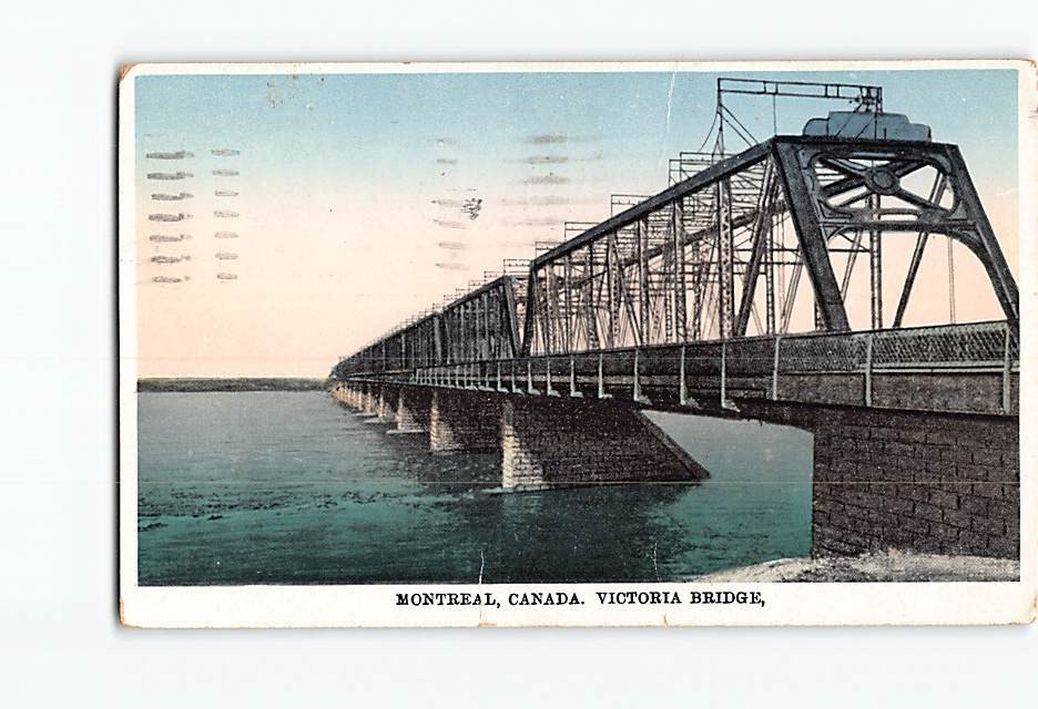 Postcard Victoria Bridge Montreal Canada