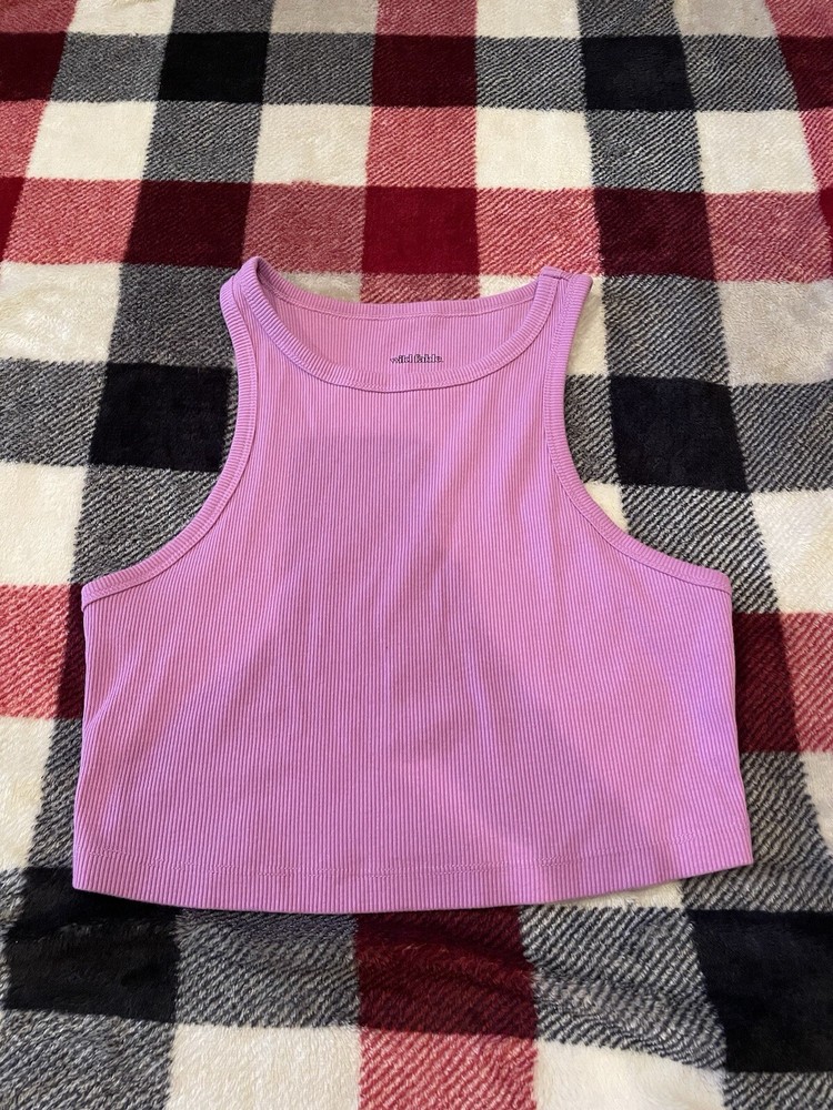 wild fable purple crop top size medium
