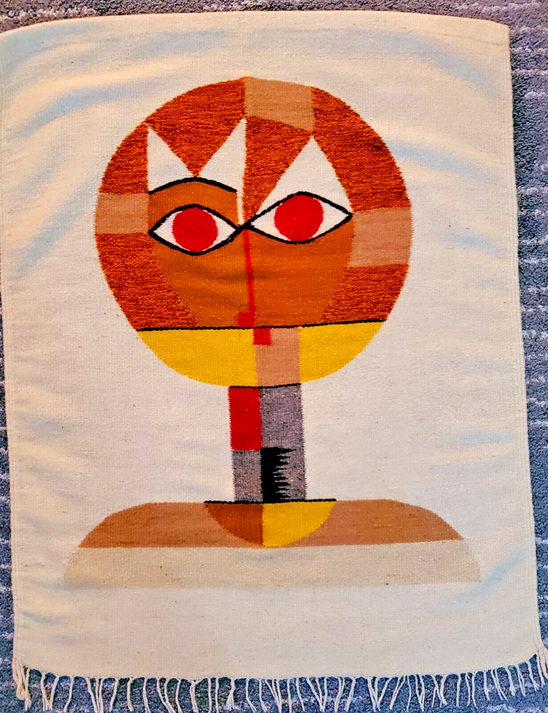 Senecio Hanging Art  Wall Tapestry Inspired After A Design By Paul Klee
