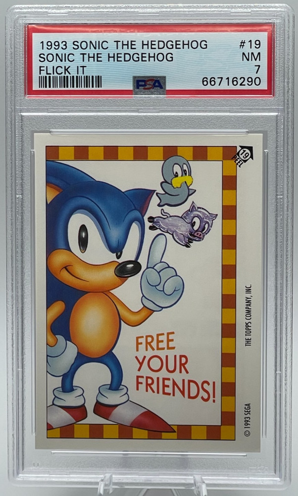 1993 Topps Sonic the Hedgehog #19 “Free Your Friends!” PSA 7 (Slabbed, Rare!)