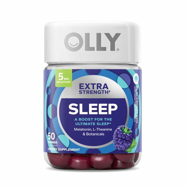 OLLY Extra Strength Sleep Gummies with 5mg Melatonin and L-Theanine Blackberry 50ct  