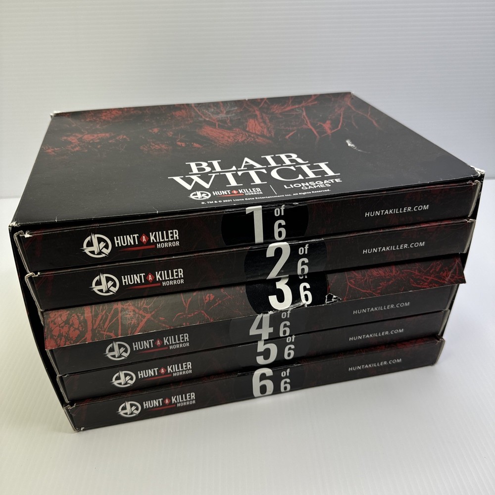 Blair Witch Hunt a Killer Season One Boxes 1-6 COMPLETE Open Boxes