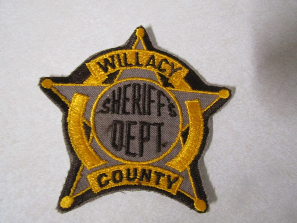 PATCH STAR SHAPE LAW ENFORCEMENT OLDER SHERIFF DEPT TEXAS COUNTY WILLACY BROWN T