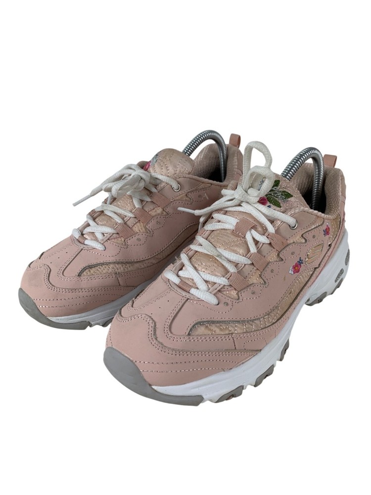Skechers Womens Size 9 Athletic Shoes Embroidered Floral Design Sneakers
