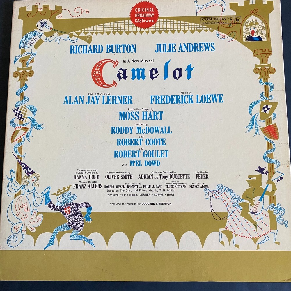 Original Broadway Cast – Camelot LP Record 1960 Mono Columbia Masterworks