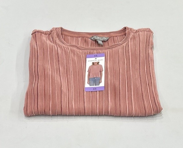 Marc New York Women's Short Sleeve Blouse, Pink, Size XS