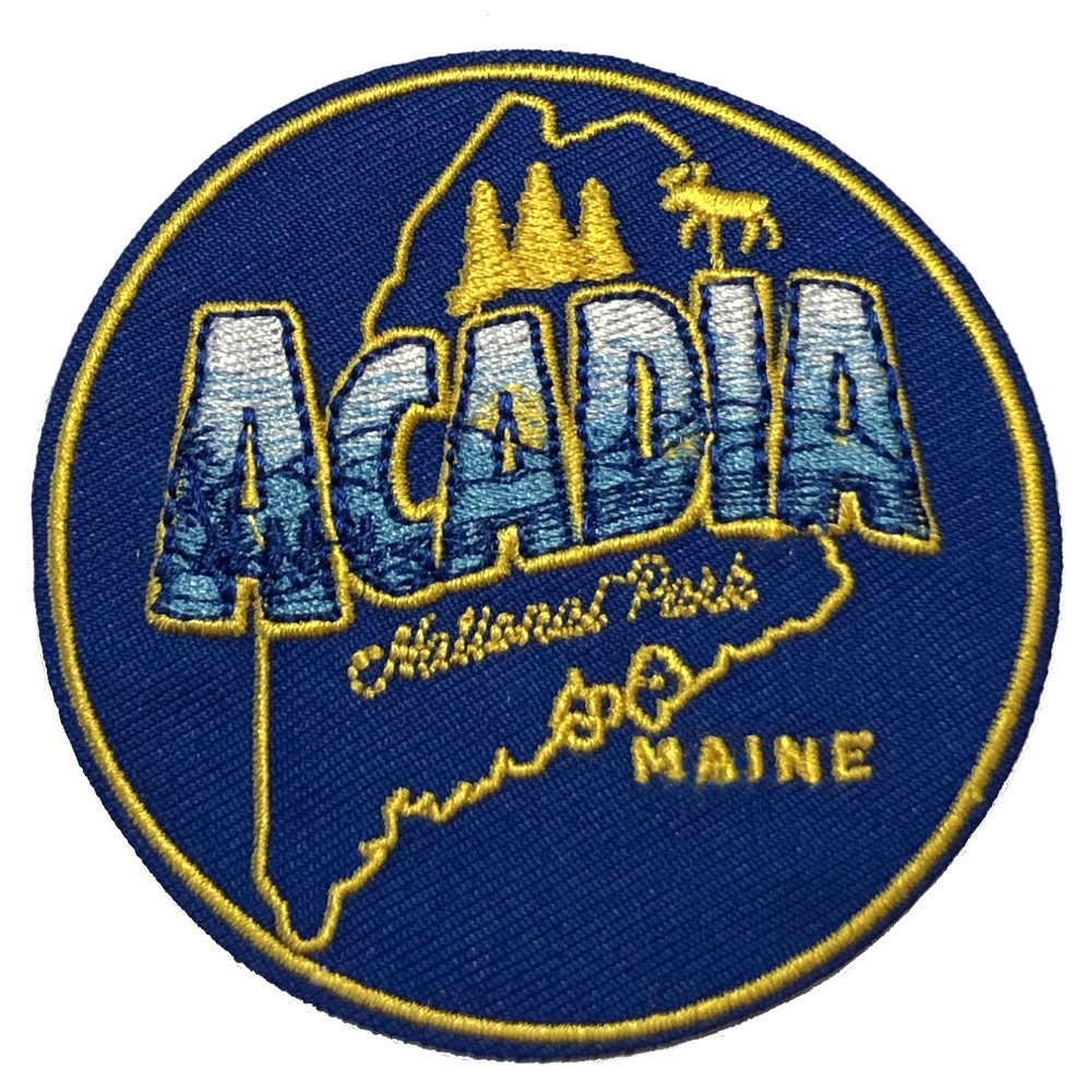 Acadia Park Maine Patch Embroidered Iron-On Applique Travel Souvenir-image