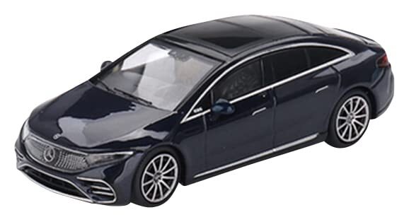 TrueScale Miniatures MINI GT 1/64 Mercedes-Benz EQS 580 4MATIC Natural Blue