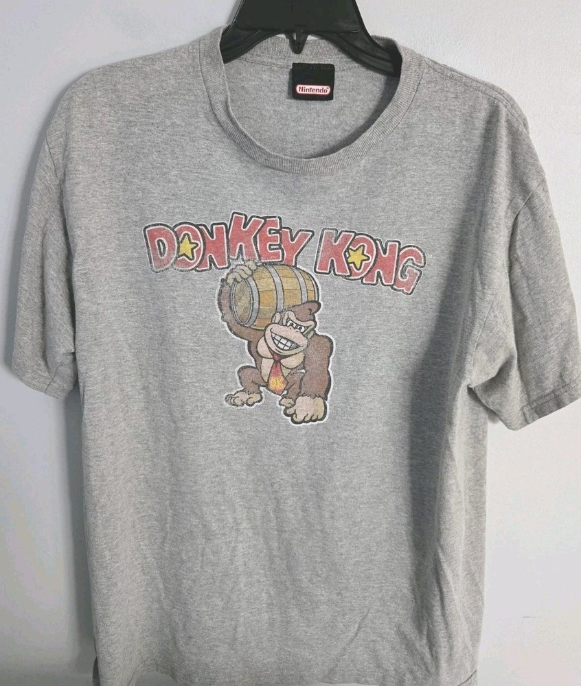 Vintage Nintendo Donkey Kong T Shirt Y2K Graphic Tee Video Game Retro Large  301