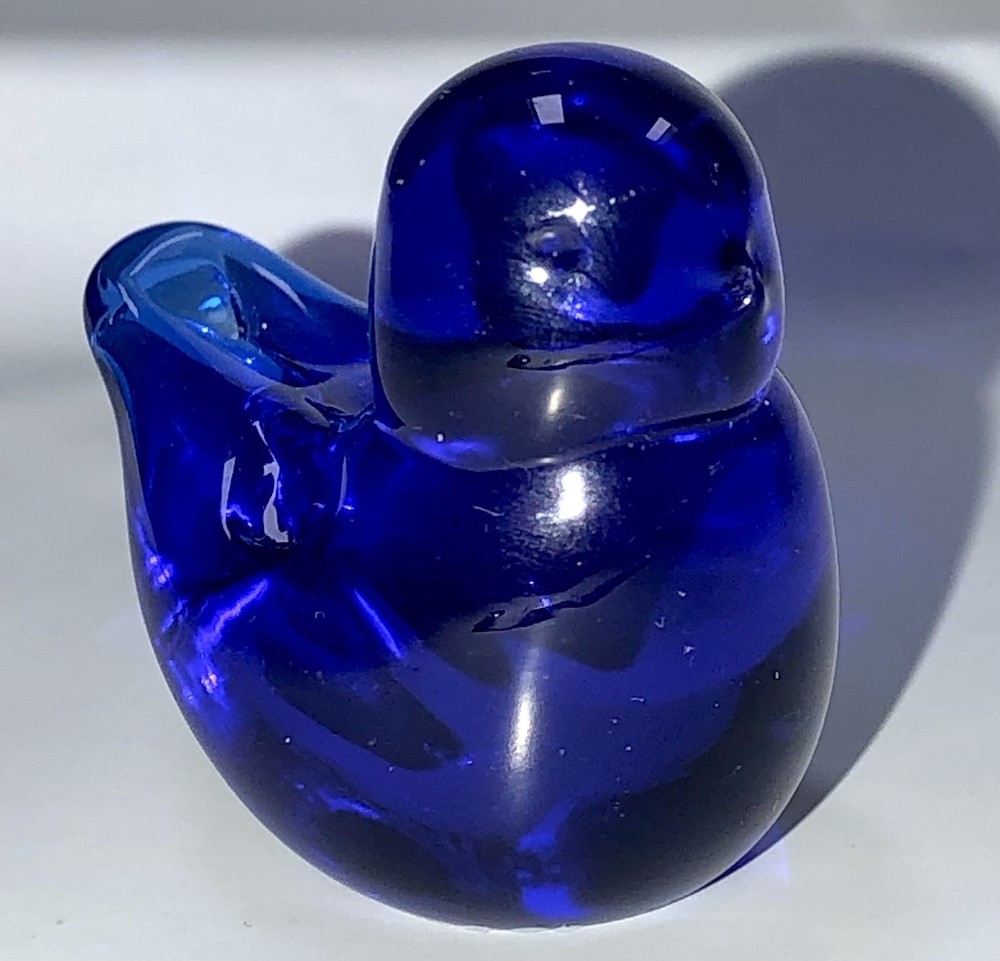 VTG Mini Tiny Bluebird of Happiness Hand Blown 1-1/8