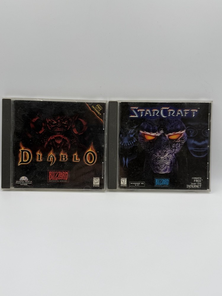 StarCraft 1.05 & Diablo PC Games Pc CD-ROM Windows 95 Blizzard