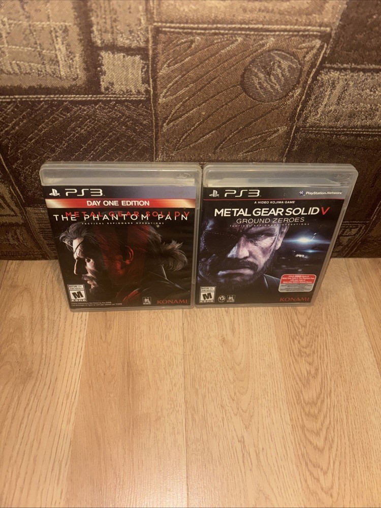 Metal Gear Solid V Ground Zeroes Phantom Pain PS3 LOT Complete CIB W/ Map Tested