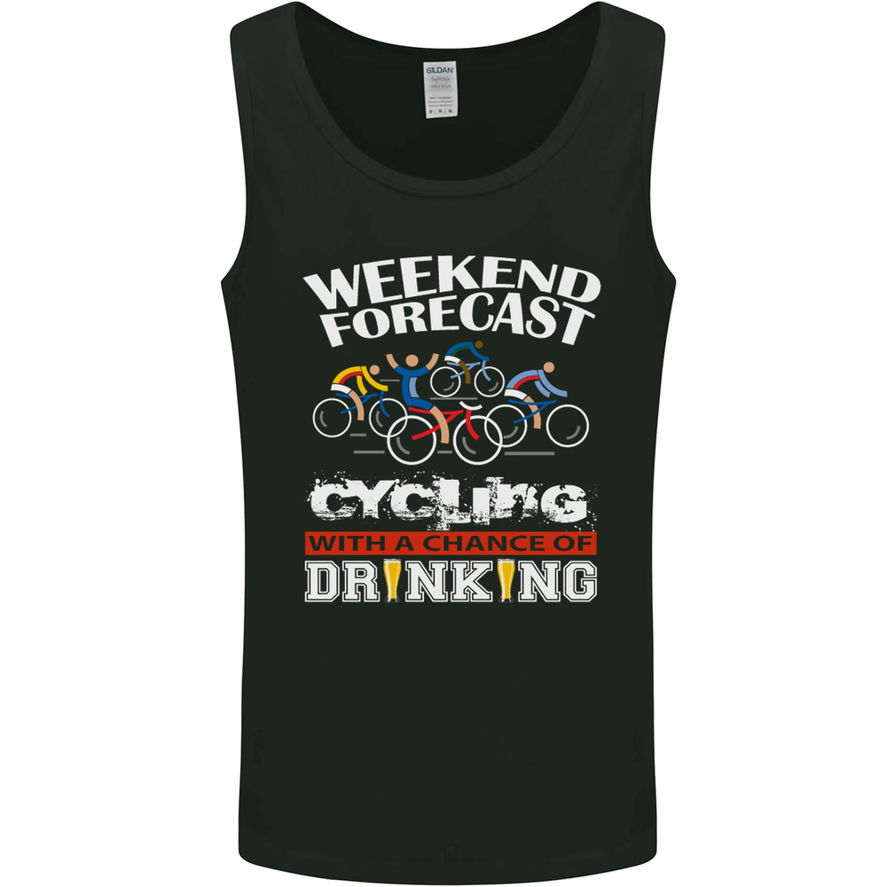 Weekend Forecast Cycling Cyclist Funny Mens Vest Tank Top