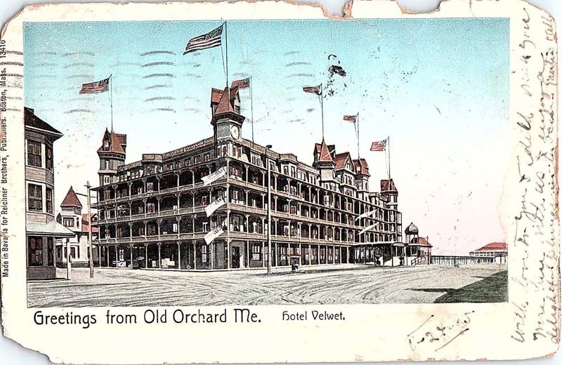 Postcard HOTEL SCENE Old Orchard Maine ME j/11 AI9651