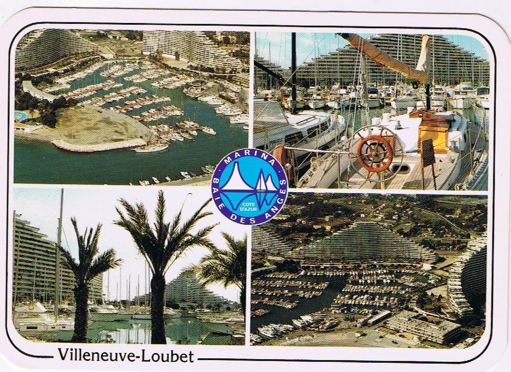 France Postcard Cote d'Azur Villeneuve Loubet Marina Baie Des Anges