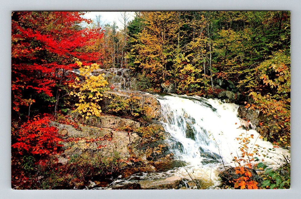 Hackettstown, NJ-New Jersey, Autumn Waterfalls Scenic Foliage Vintage Postcard