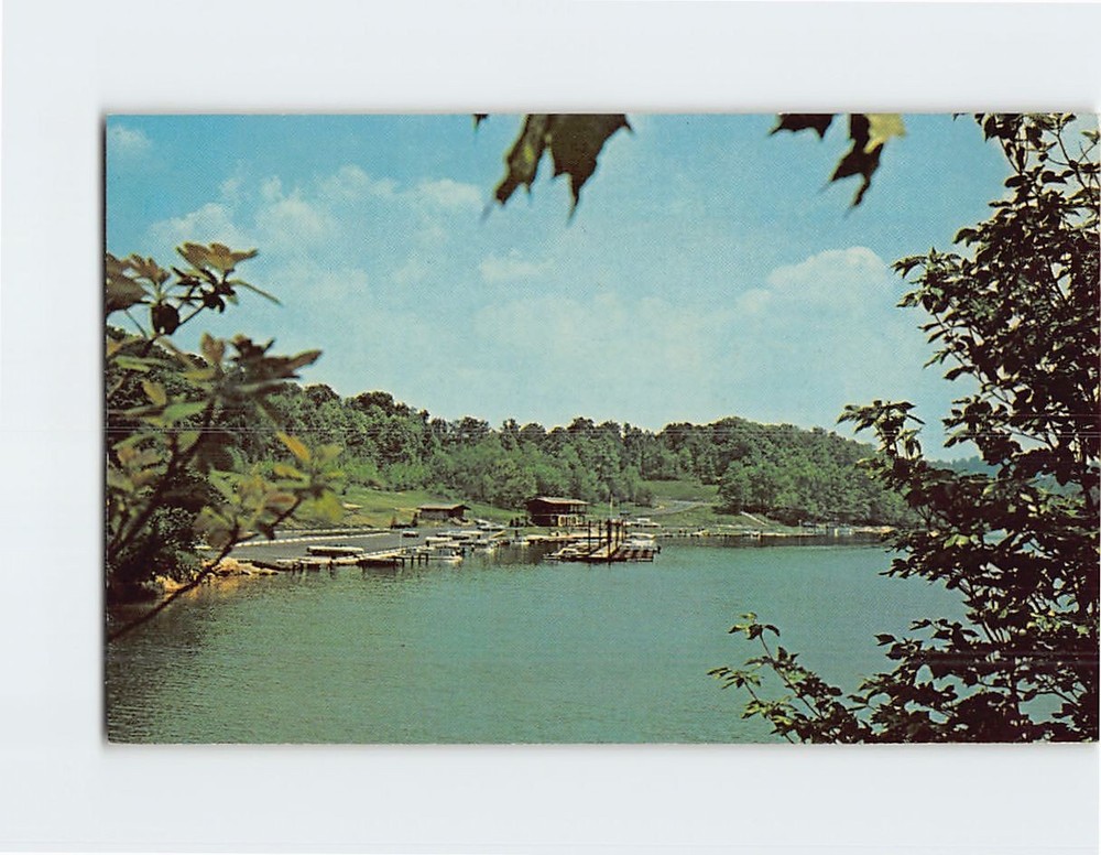 Postcard Burr Oak Lake Marina #4 Glouster Ohio USA