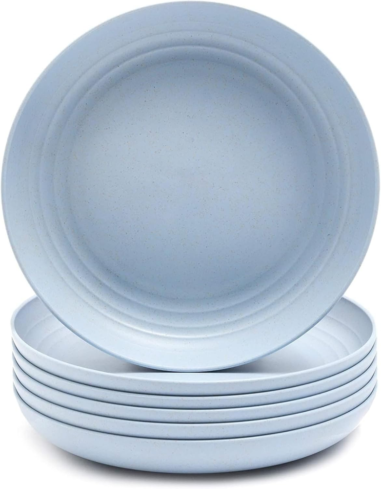 Wheat Straw Unbreakable Dinner Plates - Microwavable & Dishwasher Safe Wheat Str