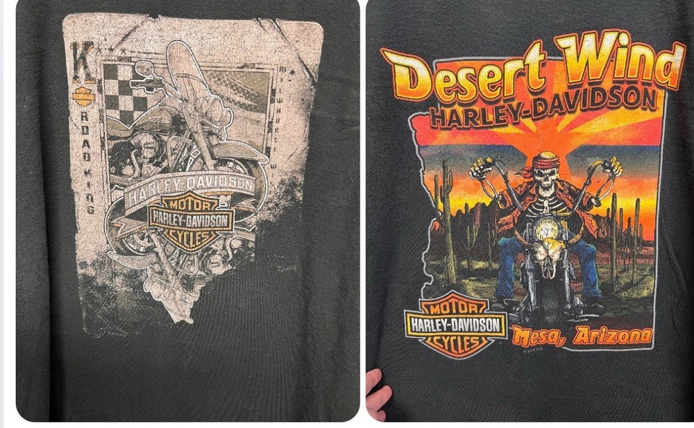 Harley Davidson T Shirt Mens 2X XXL Road King Biker Arizona Skull Motorcycle