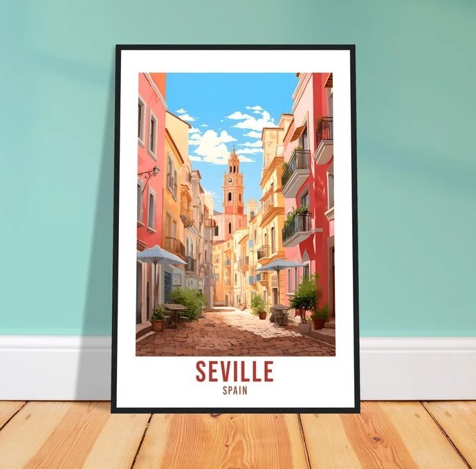 Seville Travel Poster Wall Art Seville Wall Hanging Home Décor