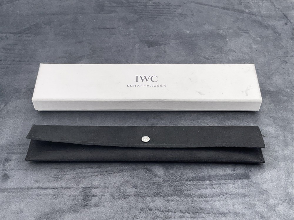 IWC Black Suede and White Outer Box Watch Case for Ladies