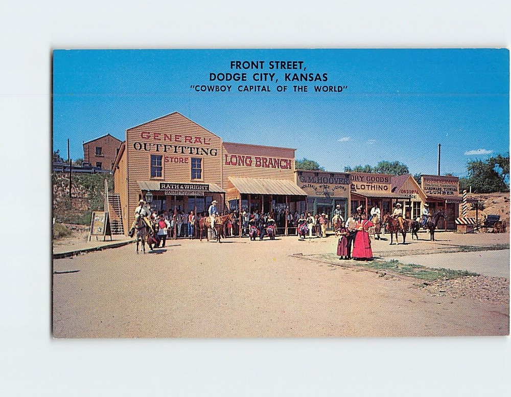 Postcard Front Street Dodge City Kansas USA