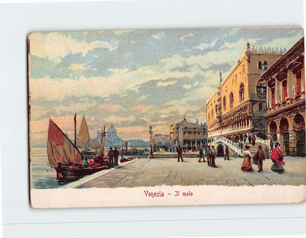 Postcard The Molo Venice Italy