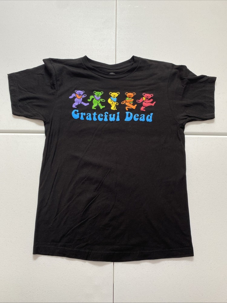Grateful Dead Official 2022 Rainbow Dancing Bears Black Concert Shirt M 38/40